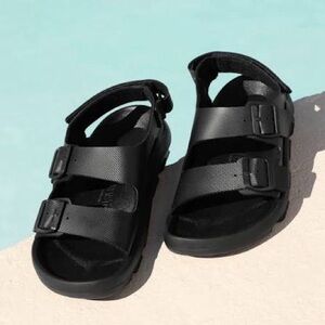 Birkenstock Mogami Kids Birko-Flor In Black Size 32